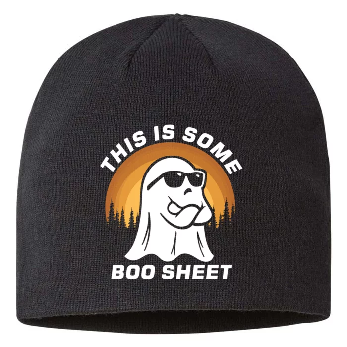 This Is Some Boo Sheet Funny Halloween Ghost Boo Costume 8 1/2in Sustainable Knit Beanie