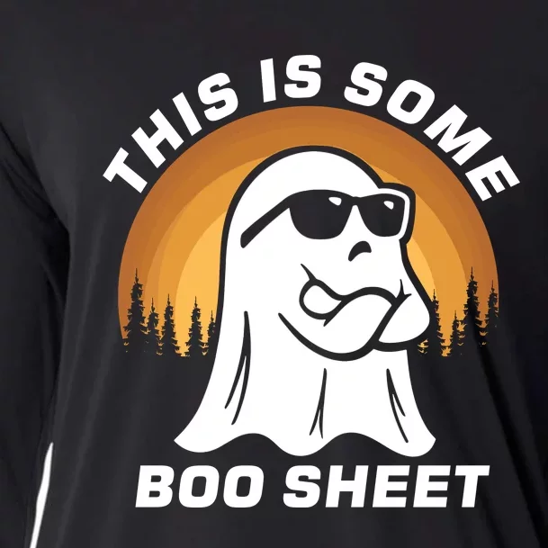 This Is Some Boo Sheet Funny Halloween Ghost Boo Costume Cooling Performance Long Sleeve Crew