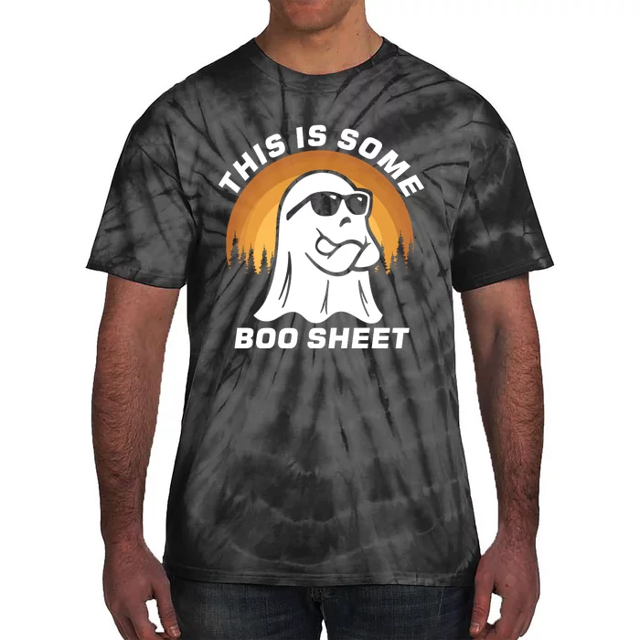 This Is Some Boo Sheet Funny Halloween Ghost Boo Costume Tie-Dye T-Shirt