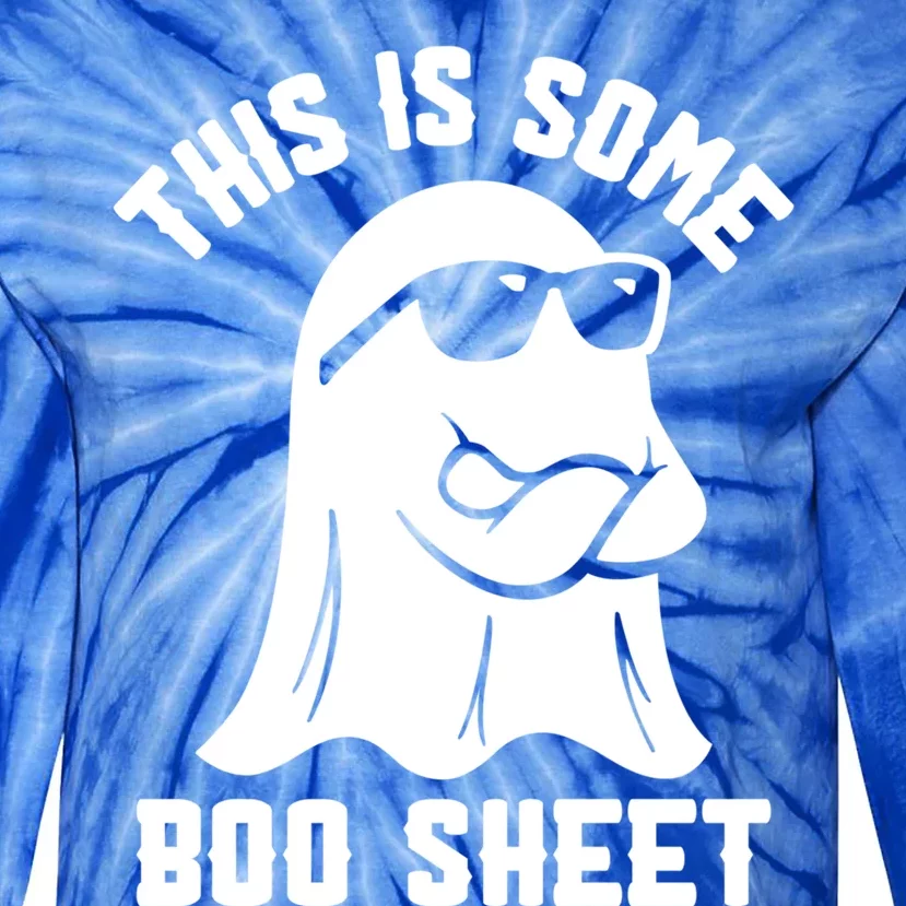 This Is Some Boo Sheet Funny Spooky Boo Ghost Halloween Gift Tie-Dye Long Sleeve Shirt