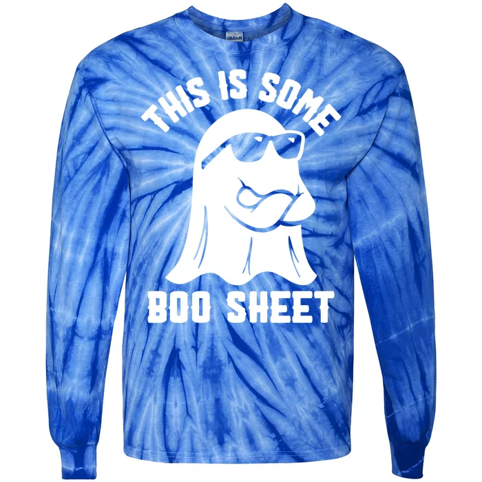 This Is Some Boo Sheet Funny Spooky Boo Ghost Halloween Gift Tie-Dye Long Sleeve Shirt