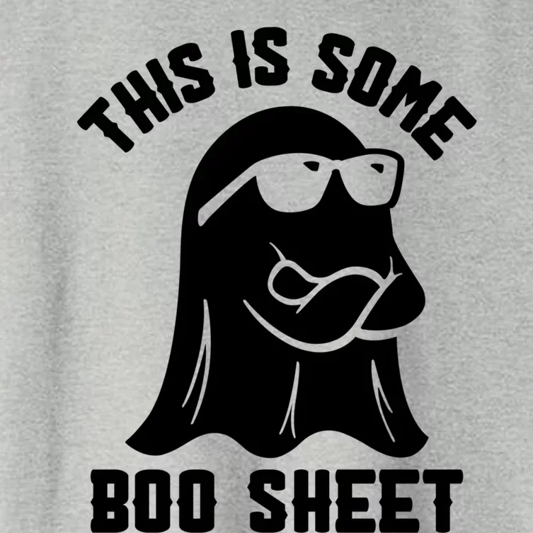 This Is Some Boo Sheet Funny Spooky Boo Ghost Halloween Gift Women's Crop Top Tee