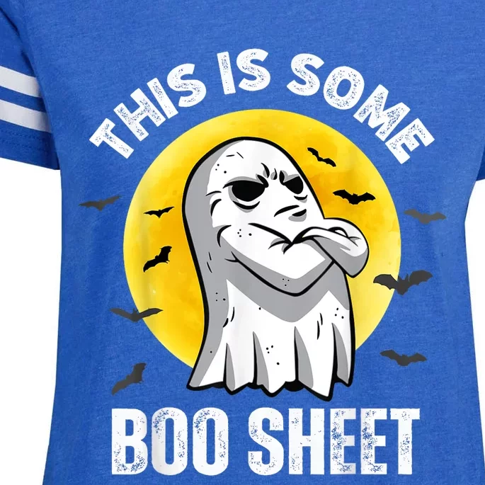 This Is Some Boo Sheet Halloween Ghost Funny Enza Ladies Jersey Football T-Shirt