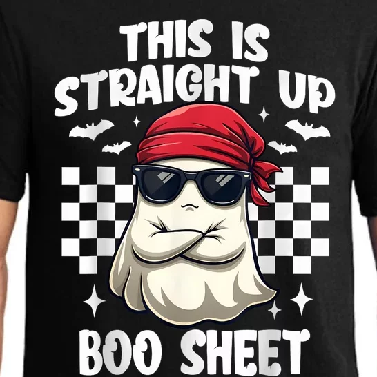 This Is Straight Up Boo Sheet Funny Halloween Pajama Set