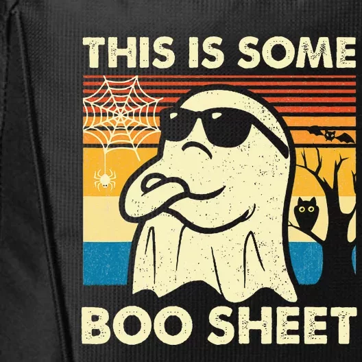 This is Some Boo Sheet Ghost Retro Funny Halloween City Backpack