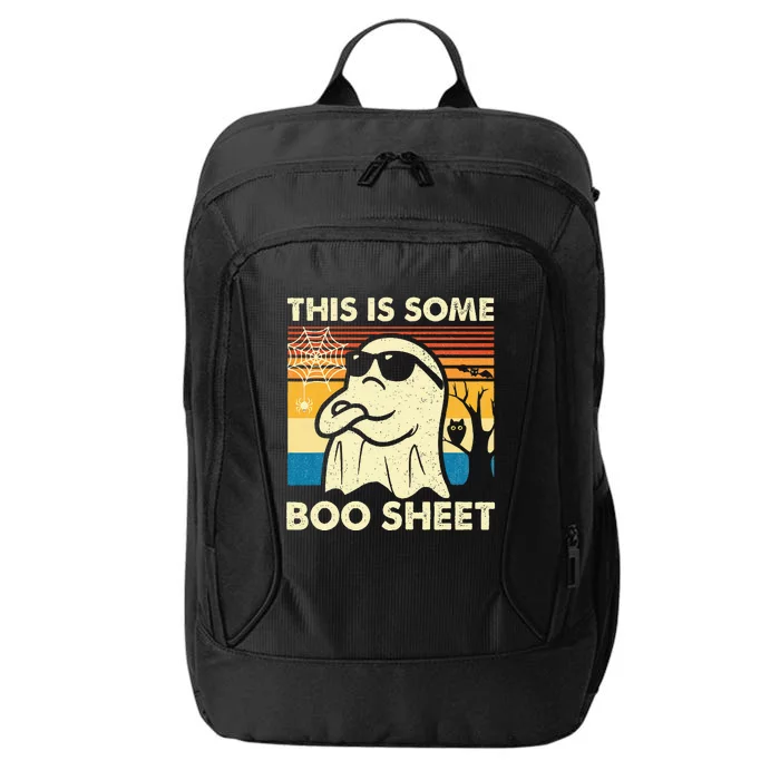 This is Some Boo Sheet Ghost Retro Funny Halloween City Backpack