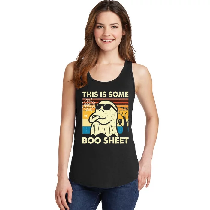 This is Some Boo Sheet Ghost Retro Funny Halloween Ladies Essential Tank