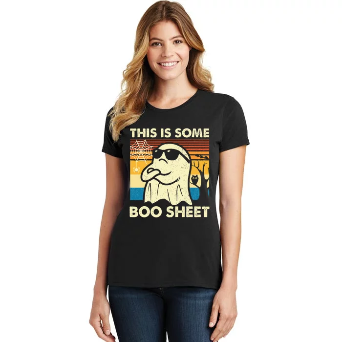 This is Some Boo Sheet Ghost Retro Funny Halloween Women's T-Shirt