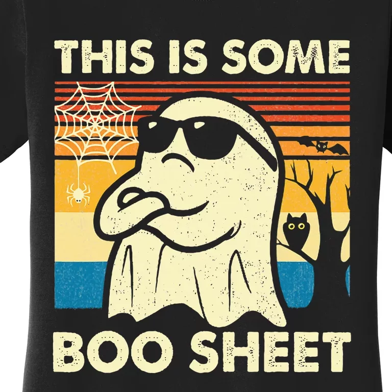 This is Some Boo Sheet Ghost Retro Funny Halloween Women's T-Shirt