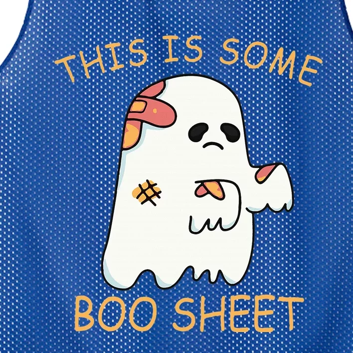 This Is Some Boo Sheet Ghost Halloween Costume Mesh Reversible Basketball Jersey Tank