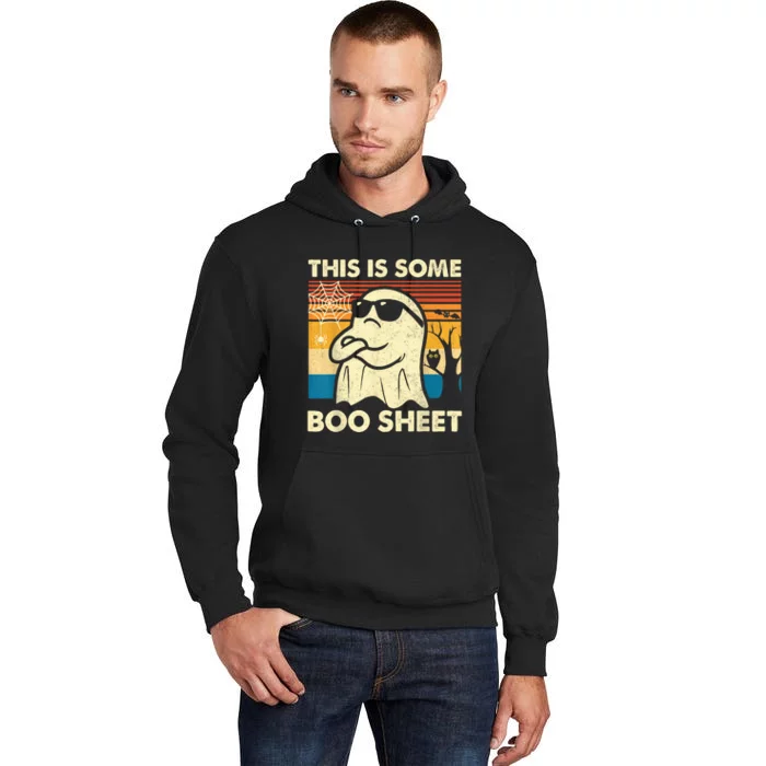 This Is Some Boo Sheet Ghost Retro Funny Halloween Tall Hoodie