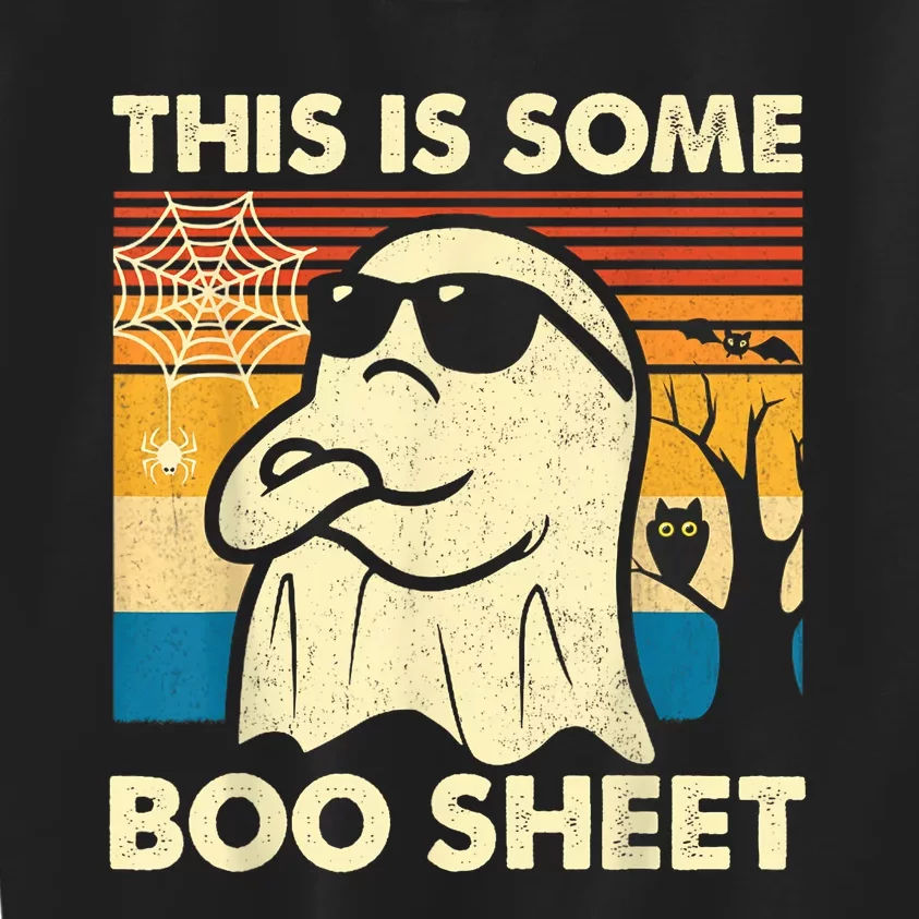 This Is Some Boo Sheet Ghost Retro Funny Halloween Kids Sweatshirt