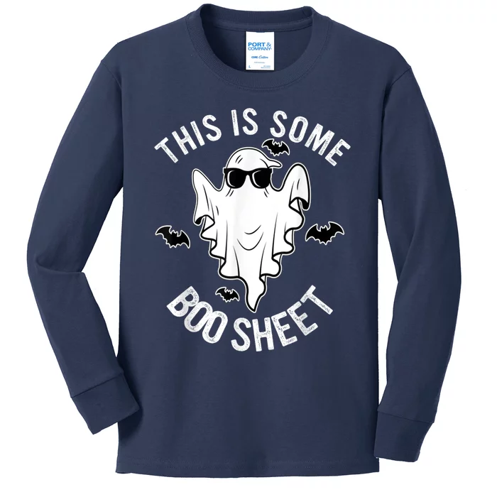 This Is Some Boo Sheet Ghost Halloween Costume Kids Long Sleeve Shirt