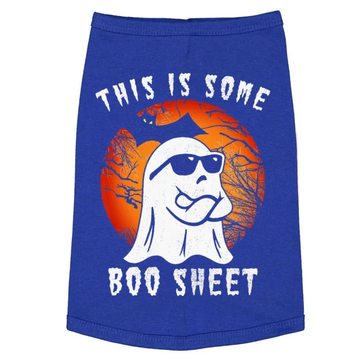 This Is Some Boo Sheet Halloween Ghost Funny Gifts Doggie Tank