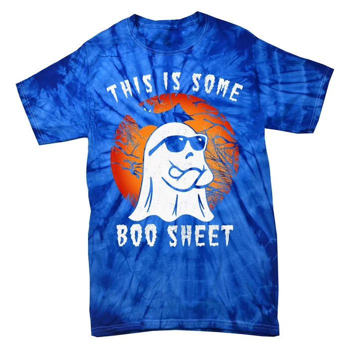 This Is Some Boo Sheet Halloween Ghost Funny Gifts Tie-Dye T-Shirt