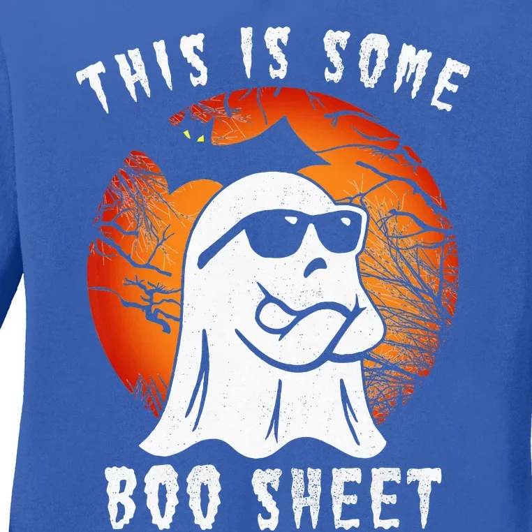 This Is Some Boo Sheet Halloween Ghost Funny Gifts Ladies Long Sleeve Shirt