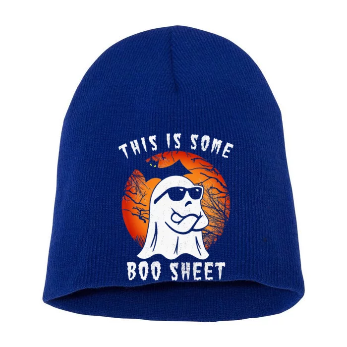 This Is Some Boo Sheet Halloween Ghost Funny Gifts Short Acrylic Beanie