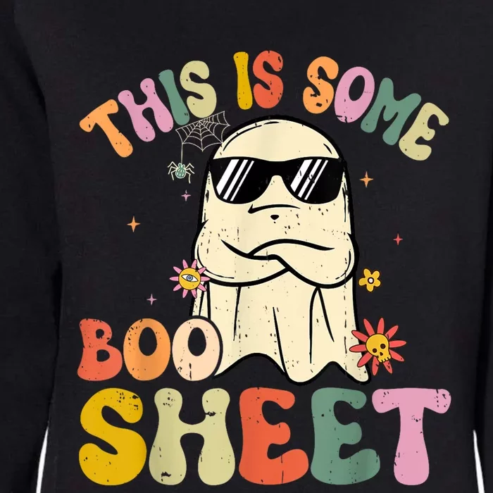 This Is Some Boo Sheet Groovy Ghost Funny Halloween Costume Womens California Wash Sweatshirt