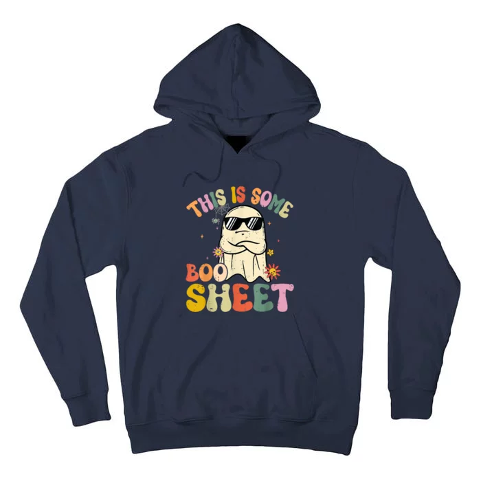 This Is Some Boo Sheet Groovy Ghost Funny Halloween Costume Tall Hoodie