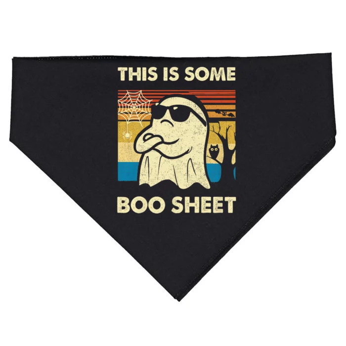 This Is Some Boo Sheet Ghost Retro Funny Halloween USA-Made Doggie Bandana