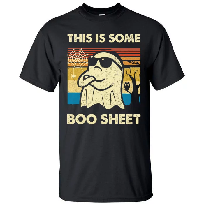 This Is Some Boo Sheet Ghost Retro Funny Halloween Tall T-Shirt