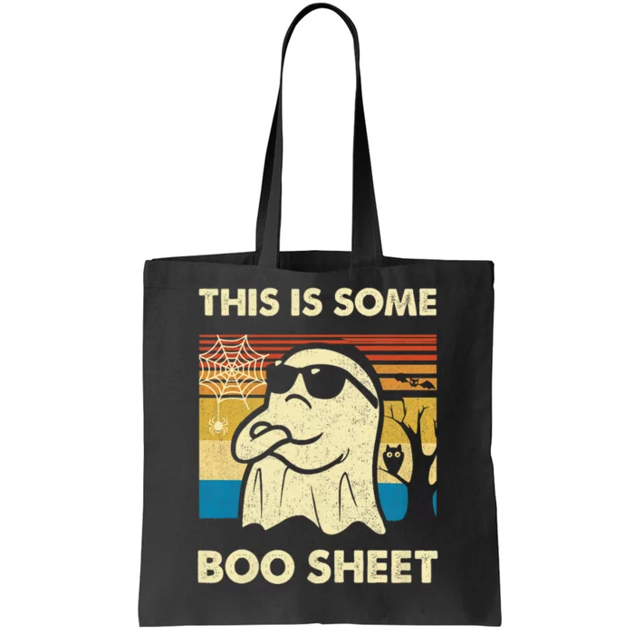 This Is Some Boo Sheet Ghost Retro Funny Halloween Tote Bag