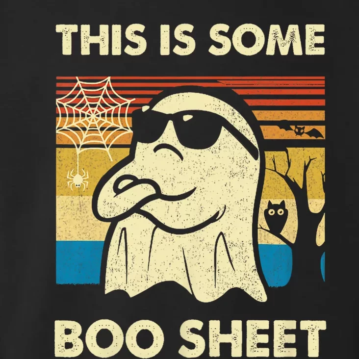 This Is Some Boo Sheet Ghost Retro Funny Halloween Toddler Hoodie