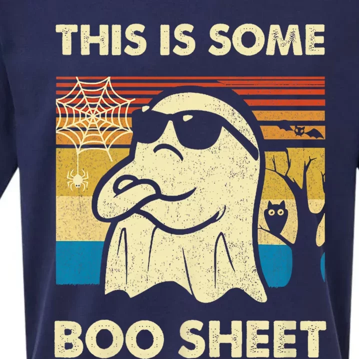 This Is Some Boo Sheet Ghost Retro Funny Halloween Sueded Cloud Jersey T-Shirt