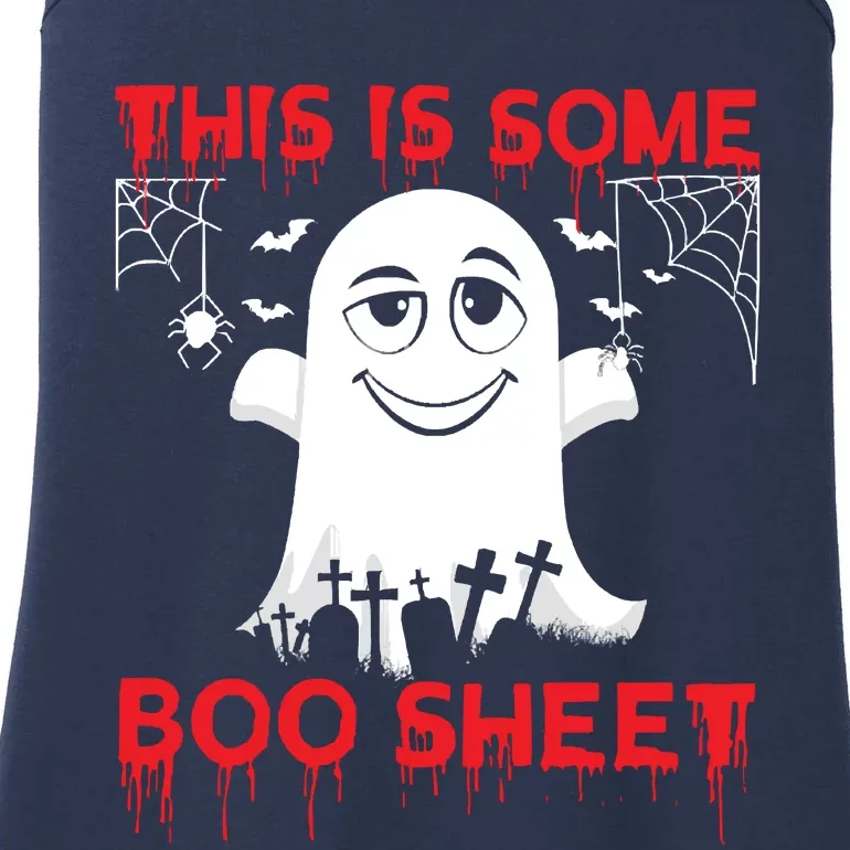 This Is Some Boo Sheet Funny Halloween Ghost Gift Ladies Essential Tank