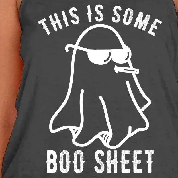 This Is Some Boo Sheet Funny Ghost Women's Knotted Racerback Tank