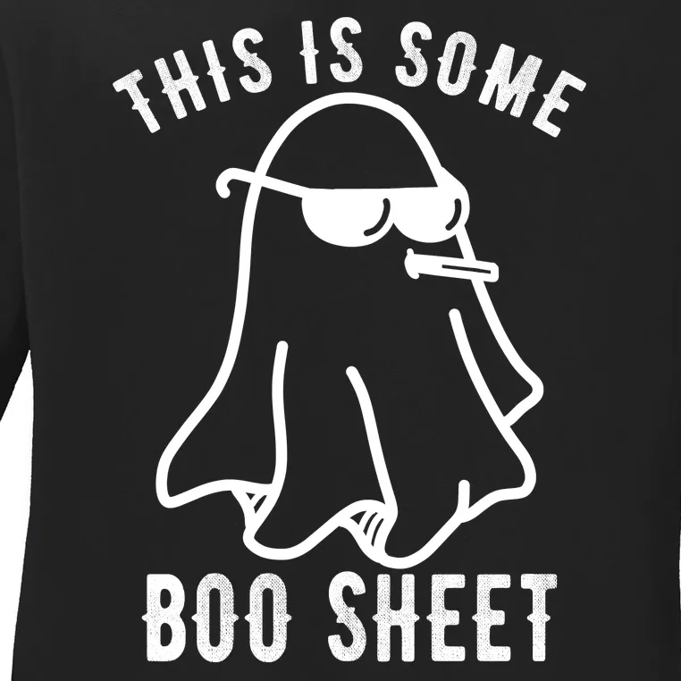 This Is Some Boo Sheet Funny Ghost Ladies Long Sleeve Shirt