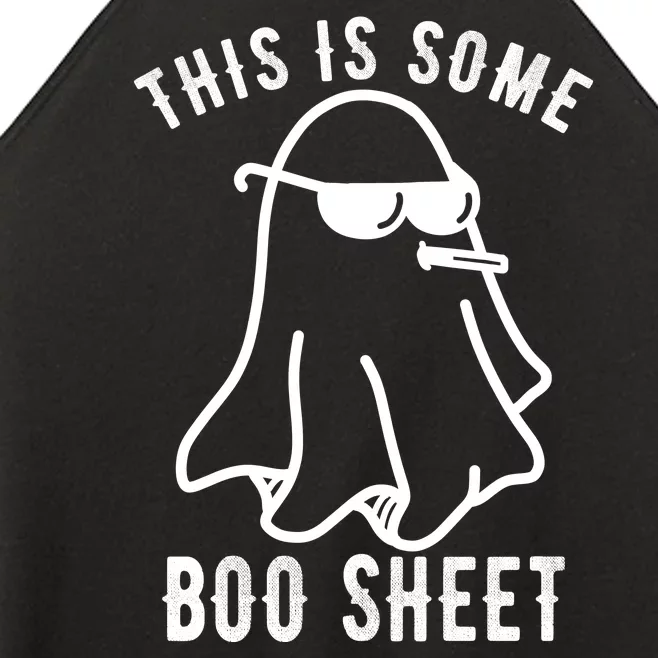 This Is Some Boo Sheet Funny Ghost Women’s Perfect Tri Rocker Tank