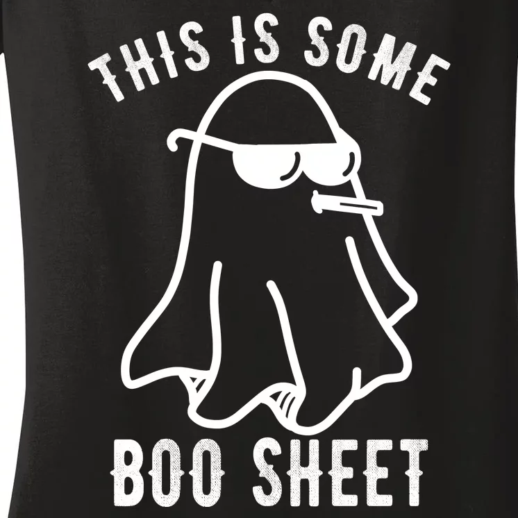 This Is Some Boo Sheet Funny Ghost Women's V-Neck T-Shirt