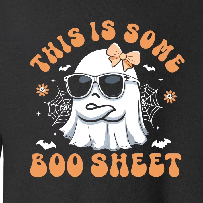 This Is Some Boo Sheet Cute Ghost Halloween Toddler Sweatshirt