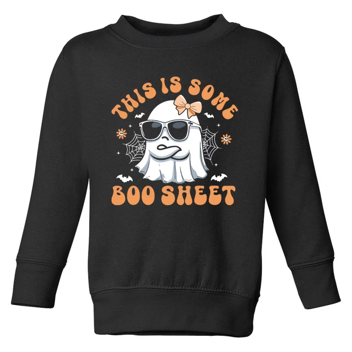 This Is Some Boo Sheet Cute Ghost Halloween Toddler Sweatshirt