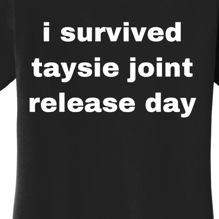 Timeofmylifewu I Survived Taysie Joint Release Day Women's T-Shirt