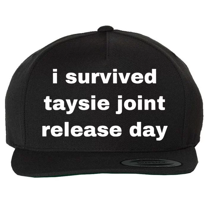 Timeofmylifewu I Survived Taysie Joint Release Day Wool Snapback Cap