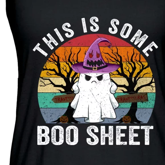 This Is Some Boo Sheet Ghost Halloween Costume Ladies Essential Flowy Tank