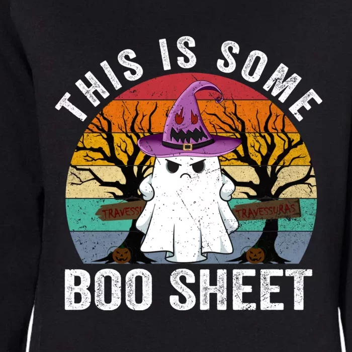 This Is Some Boo Sheet Ghost Halloween Costume Womens California Wash Sweatshirt