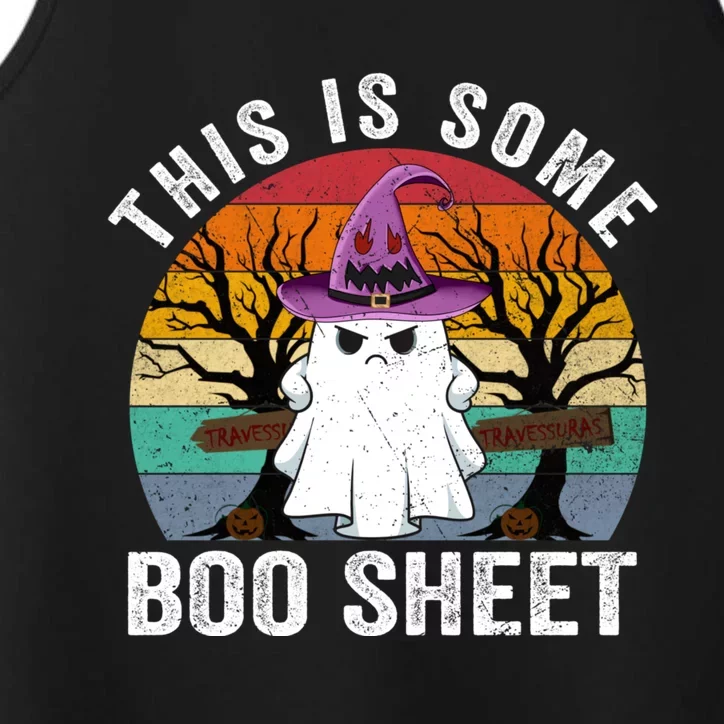 This Is Some Boo Sheet Ghost Halloween Costume Performance Tank