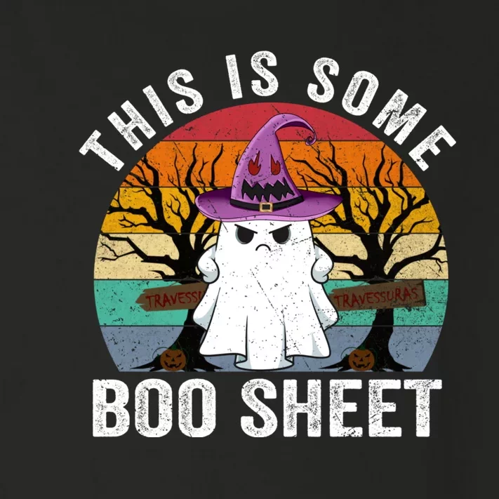 This Is Some Boo Sheet Ghost Halloween Costume Toddler Long Sleeve Shirt