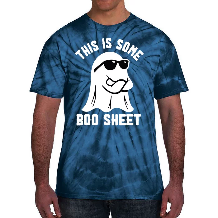 This Is Some Boo Sheet Ghost Retro Halloween Costume Tie-Dye T-Shirt