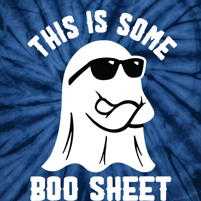 This Is Some Boo Sheet Ghost Retro Halloween Costume Tie-Dye T-Shirt