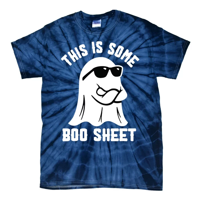 This Is Some Boo Sheet Ghost Retro Halloween Costume Tie-Dye T-Shirt