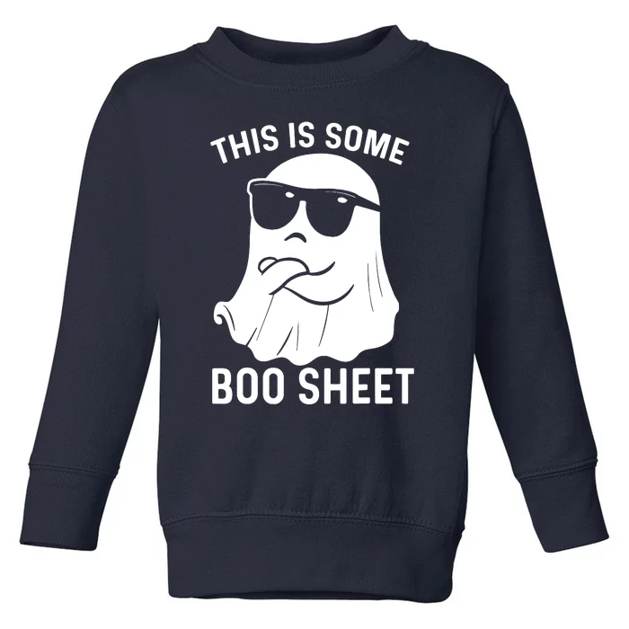 This Is Some Boo Sheet Ghost Halloween Costume Toddler Sweatshirt