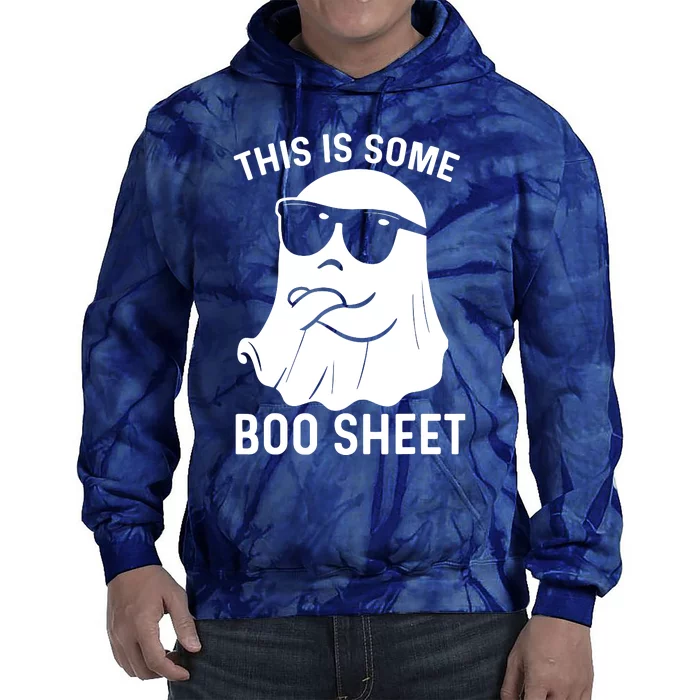 This Is Some Boo Sheet Ghost Halloween Costume Tie Dye Hoodie