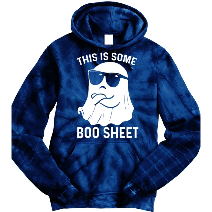 This Is Some Boo Sheet Ghost Halloween Costume Tie Dye Hoodie