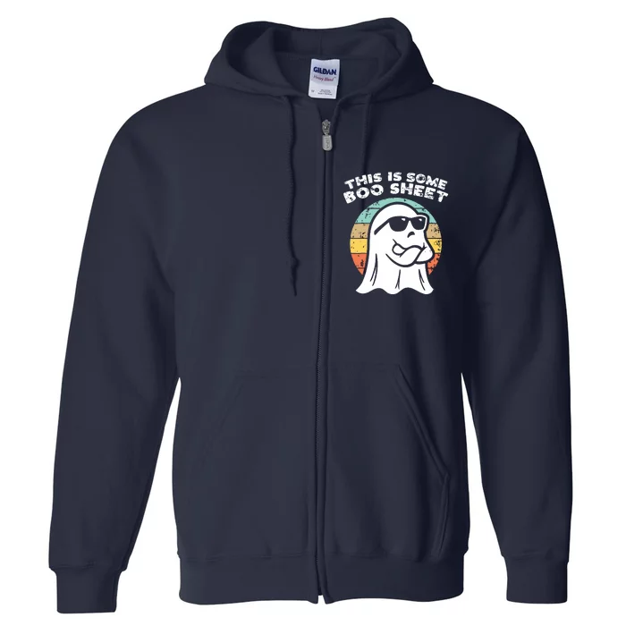 This Is Some Boo Sheet Ghost Sunglasses Halloween Full Zip Hoodie