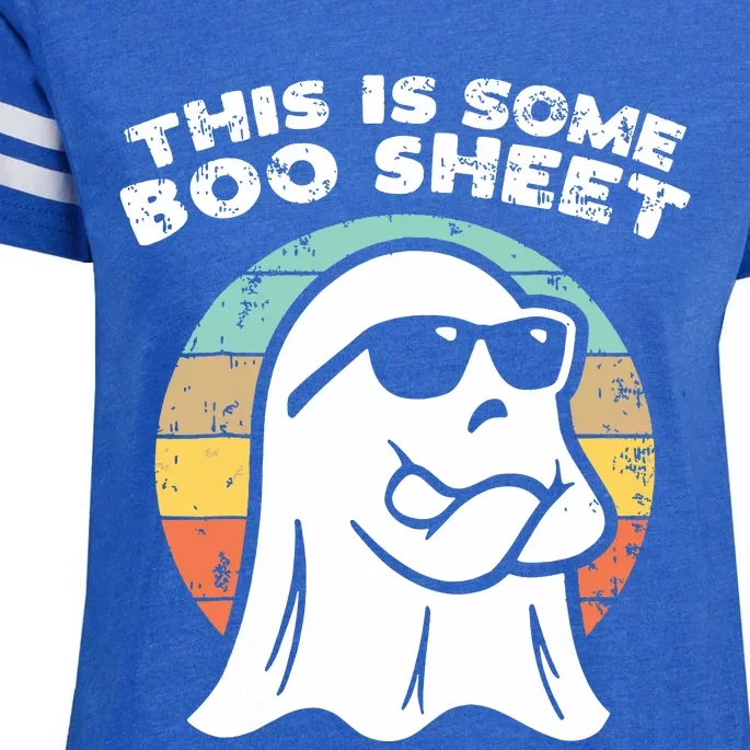 This Is Some Boo Sheet Ghost Sunglasses Halloween Enza Ladies Jersey Football T-Shirt