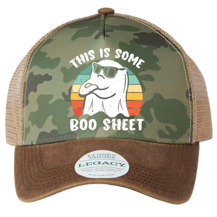 This Is Some Boo Sheet Halloween Ghost Funny Gift Legacy Tie Dye Trucker Hat